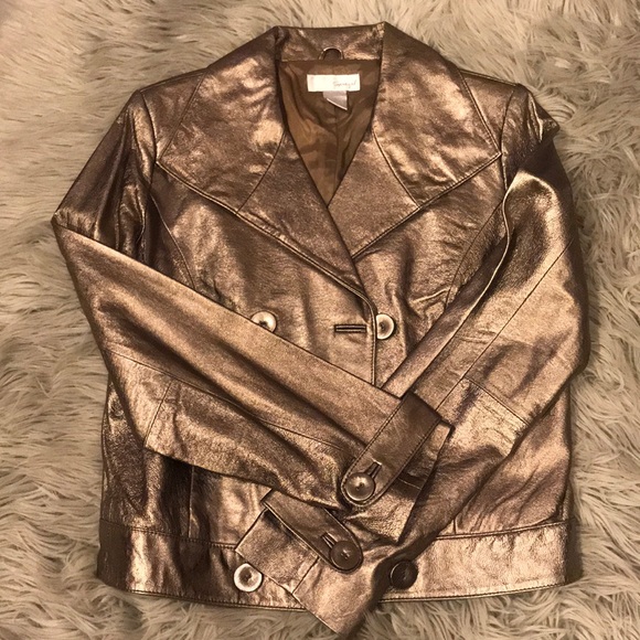 Spiegel Metallic Leather Jacket - Picture 4 of 5